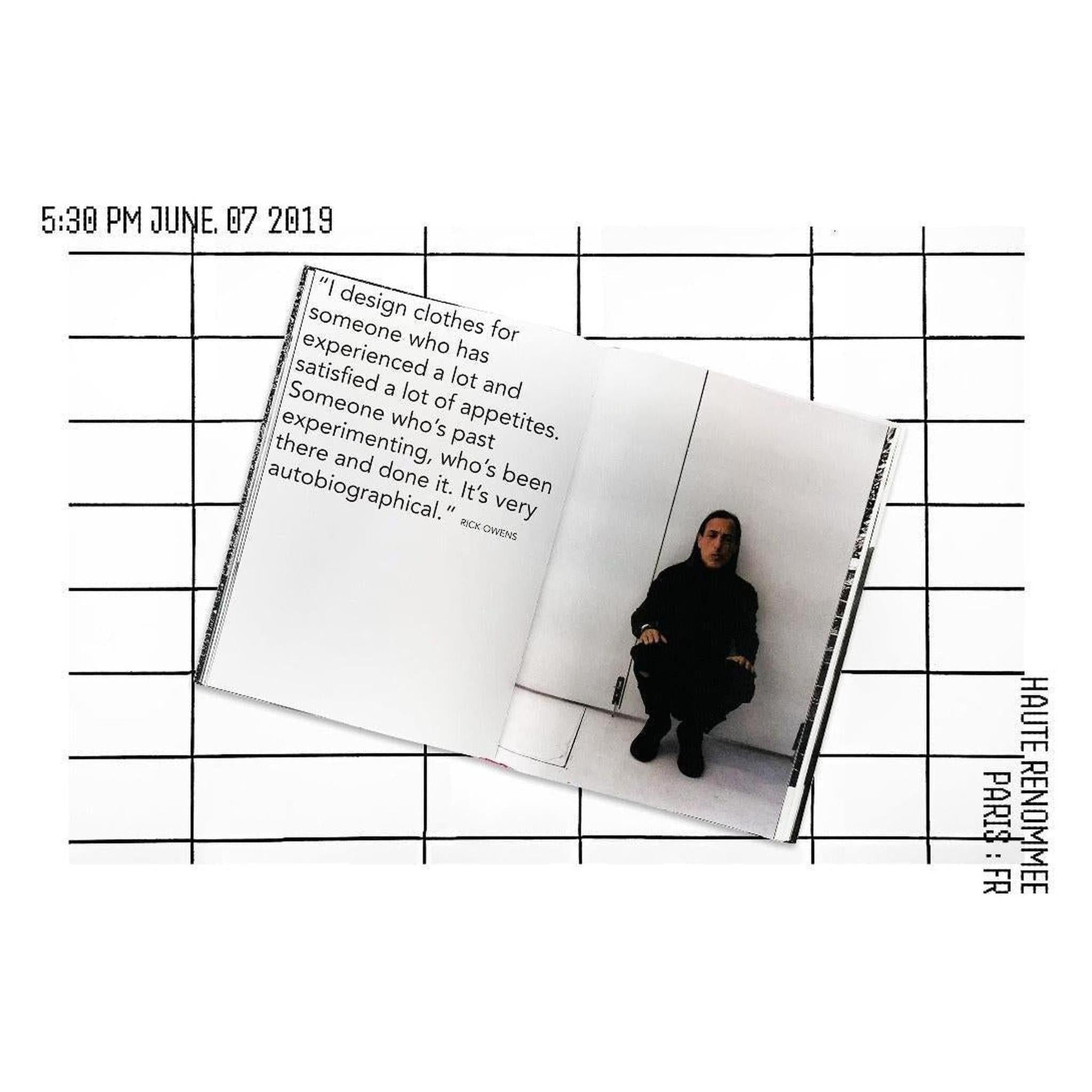 RICK OWENS - CURATED BY TERRY JONES